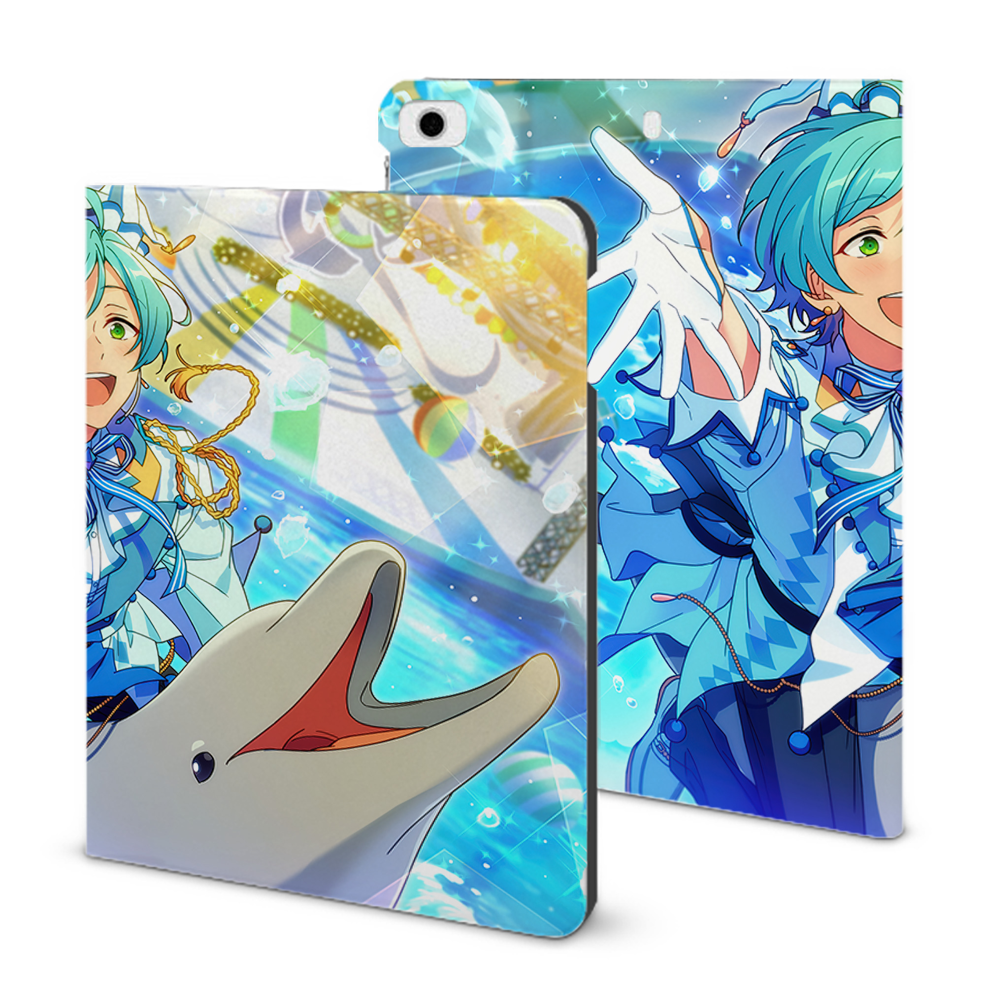 （画像用） あんさんぶるスターズ! Ensemble Stars IPad ケース ブック型 PUレザー TPU 耐衝撃 軽量 薄型 ペン収納なし 全面保護 IPad 各モデル対応